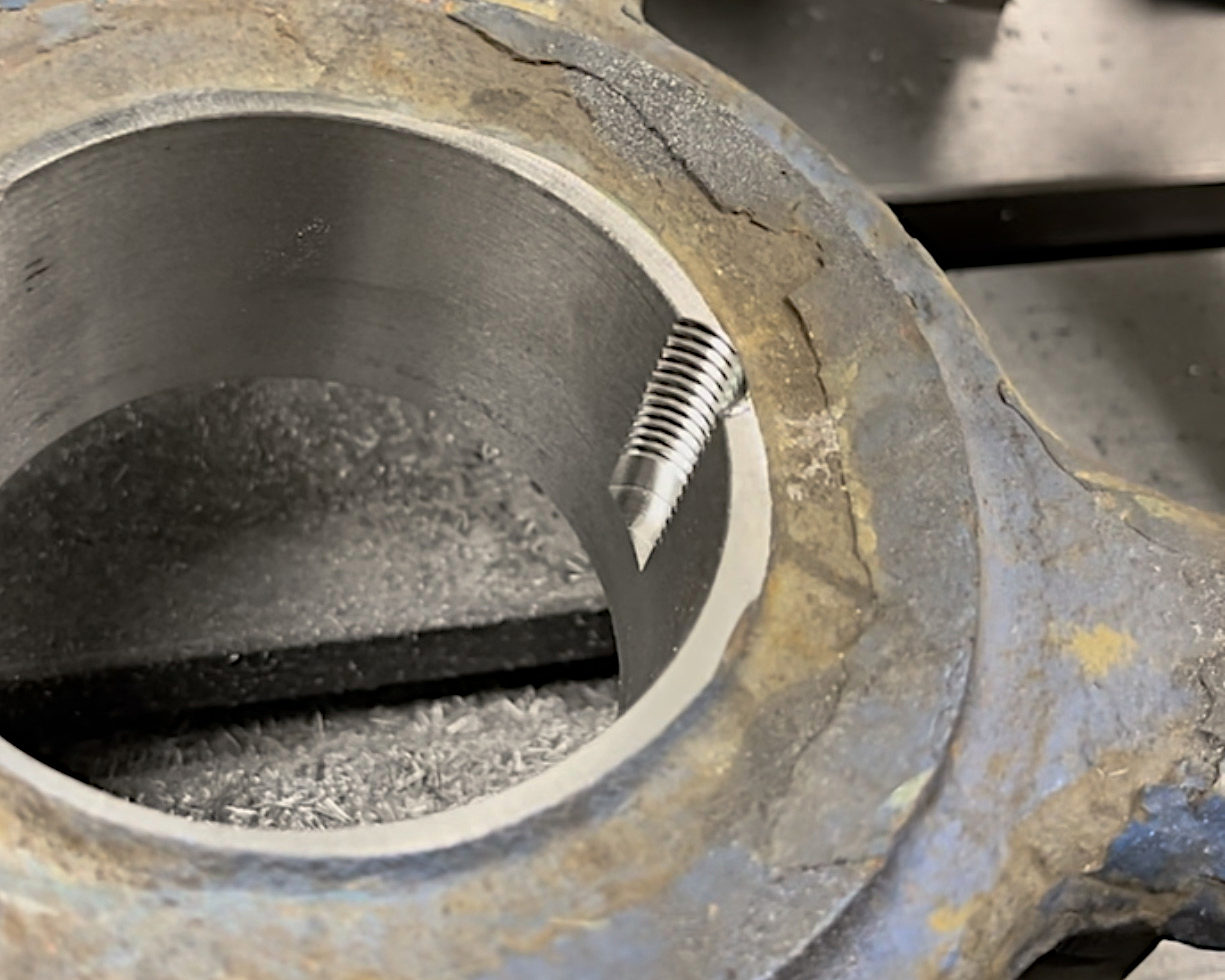 Ein Gewinde für eine Taperbuchse in einem Keilriemenrad